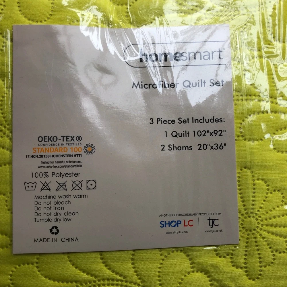 3 Pcs Solid Yellow Quilt Set